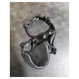 Dog Muzzle,Mesh Soft Muzzle for Small Medium Large Sized Dogs, Breathable Reflective Adjustable Puppy Muzzles with Collar for Scavenging Grooming Biting Chewing,Allows Panting and Drinking