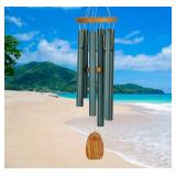 Woodstock Wind Chimes for Outside, Outdoor Decor for Your Patio and Front Porch, Garden Decor (24) SeaScapes Wind Chime, Medium Size Seafoam Green (SSCSGM)
