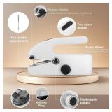 Xamanabu Handheld Sewing Machine for Beginners, Portable Mini Sewing Machine with Two Speed Modes, Easy to Operate and Fast Stitch Suitable for Clothes, Fabrics and Quick Home Repairs