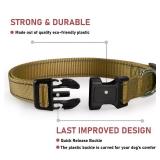 Reflective Dog Collar with Buckle Adjustable Safety Nylon Collars for Small Medium Large Dogs, Brown S