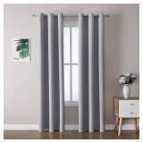 ChrisDowa Blackout Curtains 72 inches Long for Bedroom - 2 Panels Set Grommet Thermal Insulated Room Darkening Curtains for Living Room (Light Grey, 42 x 72 Inch)