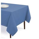 Softopia Cotton Table Cloth Rectangle 52x70, Kitchen Dining Indoor Outdoor Buffet Table Cover 100% Cotton Tabletop Table Cloth Decoration Parties BBQ Machine Washable, Sky Blue