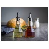 KegWorks Glass Syrup Bottle with Stainless Steel Pourer,transparent - 8 oz