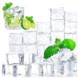 DomeStar Fake Ice Cubes, 20 PCS 1inch Plastic Ice Cubes Acrylic Square Clear Rock Diamond Crystals Vase Fillers for Centerpieces Photography Accessories Props, DIY Arts & Crafts Decoration