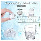 DomeStar Fake Ice Cubes, 20 PCS 1inch Plastic Ice Cubes Acrylic Square Clear Rock Diamond Crystals Vase Fillers for Centerpieces Photography Accessories Props, DIY Arts & Crafts Decoration