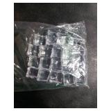 DomeStar Fake Ice Cubes, 20 PCS 1inch Plastic Ice Cubes Acrylic Square Clear Rock Diamond Crystals Vase Fillers for Centerpieces Photography Accessories Props, DIY Arts & Crafts Decoration