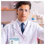 Zonon 150 Sets Name Badge Holders with Clip Clear on Name Tag Waterproof PVC ID Transparent Badge Holder with Resealable Zipper Seal Metal for Teacher Student Worker(Classic Clip)