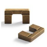 Goo-Ki Vintage Brass Drawer Handles 1-1/4 in (32mm) Hole Centers,6-Pack Antique Bronze Solid Cabinet Handles 1816-32-GT