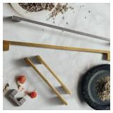 Goo-Ki Vintage Brass Drawer Handles 1-1/4 in (32mm) Hole Centers,6-Pack Antique Bronze Solid Cabinet Handles 1816-32-GT