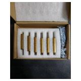 Goo-Ki Vintage Brass Drawer Handles 1-1/4 in (32mm) Hole Centers,6-Pack Antique Bronze Solid Cabinet Handles 1816-32-GT