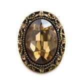 Craftisum Whole Oval Cut Champagne Rhinestone Vintage Copper Hollow Metal Shank Sewing Coat Buttons -25mm -1