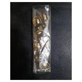 Craftisum Whole Oval Cut Champagne Rhinestone Vintage Copper Hollow Metal Shank Sewing Coat Buttons -25mm -1