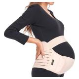 ChongErfei Maternity Belt Pregnancy Belly Band 3 in 1 Maternity Support Belt for Pregnant Back/Pelvic/Hip Pain, Maternity Band Belly Support for Pregnancy (Beige, XL)