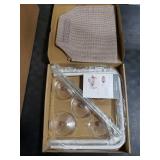 All Around 360° Sunbath and Lower Support Safety Iron Cat Window Perch, Cat Hammock Window Seat for Any Cats (M, Gold)