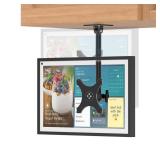 Laivli Echo Show 15 Under Cabinet Mount, Easy to Adjust The Height with Thumb Screw, Rotate Tilt Swivel for 15.6 Smart Display, Whole Aluminum Mount for Echo Show 15 (Black)