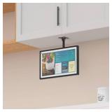 Laivli Echo Show 15 Under Cabinet Mount, Easy to Adjust The Height with Thumb Screw, Rotate Tilt Swivel for 15.6 Smart Display, Whole Aluminum Mount for Echo Show 15 (Black)