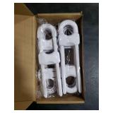 Jetec 10 Pieces Cabinet Locks for Babies, U-Shaped Proofing Drawers Safety Child Locks Adjustable, Easy to Use Childproof Latch for Knob Handle on Kitchen Door Storage Cupboard Closet (White)