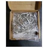 POZEAN Wall Hooks - Silver Coat and Towel Hooks with Screws, for Hanging Coats, Scarves, Bags, Towels, Keys, Caps, Cups, Hats and More