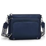 SYTRAH Anti-Theft Crossbody Purse for Women, Crossbody Shoulder Bag with Built-in Wallet & RFID Blocking for Travel Workout Vintage Blue
