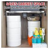 TYESTAND CPT-4 Undermount Sink Supports Brackets Adjustable Stainless Steel Installation Kit for Heavy Duty Undermount Kitchen Sink (28-39.4 inches 71-100cm)