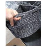 Maxuni 3-Pack Storage Baskets for Organizing | Woven Shelf Toy Basket | Rope Baskets for Gifts Empty | Closet Organizer Bins with Handles | Cube Decorative Box | 13.7x7.1x6.7 | Mixed Black