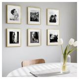 upsimples Aluminum 11x14 Picture Frame Gold, Display Photo 8x10 with Mat or 11 x 14 without Mat, Wall Hanging Metal Poster Frame with Acrylic Cover, 1 Pack SMALL BEND IN FRAME
