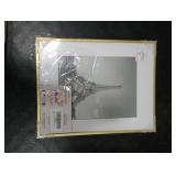 upsimples Aluminum 11x14 Picture Frame Gold, Display Photo 8x10 with Mat or 11 x 14 without Mat, Wall Hanging Metal Poster Frame with Acrylic Cover, 1 Pack SMALL BEND IN FRAME
