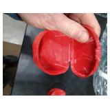 Practicon Marble Retainer Cases, Orthodontic Aligner Case, Mouth Guard Holder (2 Pack) (Red)