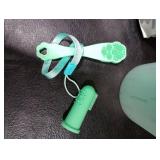 Professional 7 in 1 Dog Paw Cleaner for Dogs - Includes 1 Portable Paw Washer, 1 Bath Brush, 2 Dog Toothbrushes and 3 Absorbent Towels Note: Fits Paws 1.5 to 2.5 Inches Wide (Medium, Light Green)