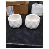 Teenyyou 2 Pcs Ceramic Toothpick Holder Simple White Porcelain Toothpick Dispenser and Cocktail Pick Holder for Table Home Kitchen Restaurant Party