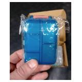 2 Pcs Travel Pill Organizer, Portable Travel Medicine Daily Pill Container Organizer 7 Day Pill Case Storage Vitamin Fish Oil (White & Blue) NO LABELS