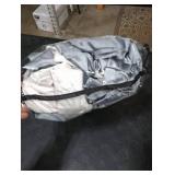 BULBUL Color Block Window Curtains Panels 96 inches Long Cream Ivory Grey Velvet Farmhouse Drapes for Bedroom Living Room Darkening Treatment with Grommet Set of 2