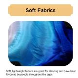 ZHGAOG Belly Dance Faux Silk Veil Fans veils Pair Handmade Belly Dancing Fans Silk Dance Fans Performances Line Dance