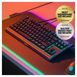 SteelSeries Apex 3 TKL RGB Gaming Keyboard Tenkeyless Compact Form Factor - 8-Zone RGB Illumination IP32 Water & Dust Resistant Whisper Quiet Gaming Switch Gaming Grade Anti-Ghosting,Black