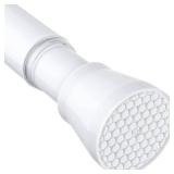 White Tension Curtain Rod for Windows 28 to 48 inch, Adjustable Expandable Pressure Spring Curtain Rod No Drilling, 7/8 Curtain Rod for Bedroom Doorway Closet Door