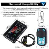 Universal 12V/24V Diesel Air Heater Controller with LCD Display and Remote Control (Without Battery), Fits for 2kw/5kw/8kw Diesel Parking Heater