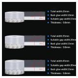 TAROSE Weather Stripping, 33 Feet Weather Seal Strip, Adhesive Silicone Tape (Transparent, 25MM) for Door, Shower, Window Draft Stopper