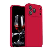 FireNova Magnetic for iPhone 17 Pro Max Case, Compatible with MagSafe, [Integrated Silicone Camera Control Button] [Camera Protection] Anti-Scratch Microfiber Lining Phone Case, 6.9, Deep Red