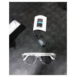 AI Smart Glasses for Men & Women Spring-hinged Bluetooth 6.0 Smart Glasses with 164 Languages (Real-Time Translation), Photochromic Lens Free App Rimless AI Translator Glasses for Work/Travel (Whi