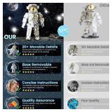 blast orby Space Astronaut Building Block Set, 966 Pcs Astronaut Building Set for Adults, Space Building Kit Toys Gifts for Kids 8-14 with Display Stand