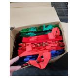 Abbylike 60 Pcs Christmas Gift Bags Bulk Reusable Non Woven Christmas Tote Bags with Handles for Gift Wrapping Shopping Xmas Party Supplies Favors, 9.1x8.7x4.3 Inch