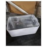 funest 4- Tier Medicine Storage Box Organizer Portable First Aid kit Box Empty with Handle, Multipurpose Medical Supply Organizer with Removable Tray, White ONE TRAY CORNER CRACKED