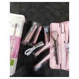 ORALEXIS Electric Toothbrush for Adults and Kids, with Tongue Scraper and 8 Brush Heads, One Fast Charge Last 120 Days, 40000 VPM Deep Clean, Sonic Travel Toothbrush - Pink