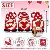 Hexagram Valentines Day Bathroom Rug, Valentines Day Bathroom Decor, Gnomes Bath Mat Decorations, Farmhouse Soft Non Slip Washable mat 16x31 Inches