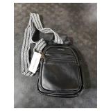 LATMAP 7L Sling Bag For Women Faux Leather Anti Theft Small Casual Daypack Backpack Fanny Pack Crossbody Chest Bags Purse Waterproof Black