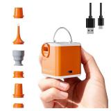 Portable Air Pump for Inflatables, 2400mAh Ultra Powerful Mini Air Mattress Pump with Camping Light, 4.5kPa Electric Air Pump Camping Gear for Pool Float, Air Mattress,Vacuum Storage Bags