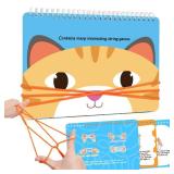 Kasfalci String Figure Game Book with String, Classic String Games with Step-by-Step Instructions, String Figure Book, Fine Motor Skills Toys, Gifts for Kids 6-12 Year Old, Girl Boy Gift, Kids Books