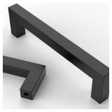 Asidrama 10 Pack 5 Inch(128mm) Matte Black Kitchen Cabinet Handles, Stainless Steel Cabinet Pulls Kitchen Cabinet Hardware for Cupboard Drawer Handles Dresser Pulls