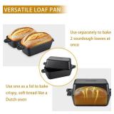 AILITOR Cast Iron Loaf Pan with Lid 9x5 Inch - Bread Baking Pans for Homemade Bread, 2 Piece Set