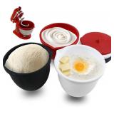 Silicone Liners for KitchenAid 5 Qt Tilt-Head Stand Mixer(Only), Odourless,Thicker, Cold/Heat-Resistant & Non-Stick, Easy Clean, Fits 5 Quart Mixing Bowl, Set of 3 with Lids